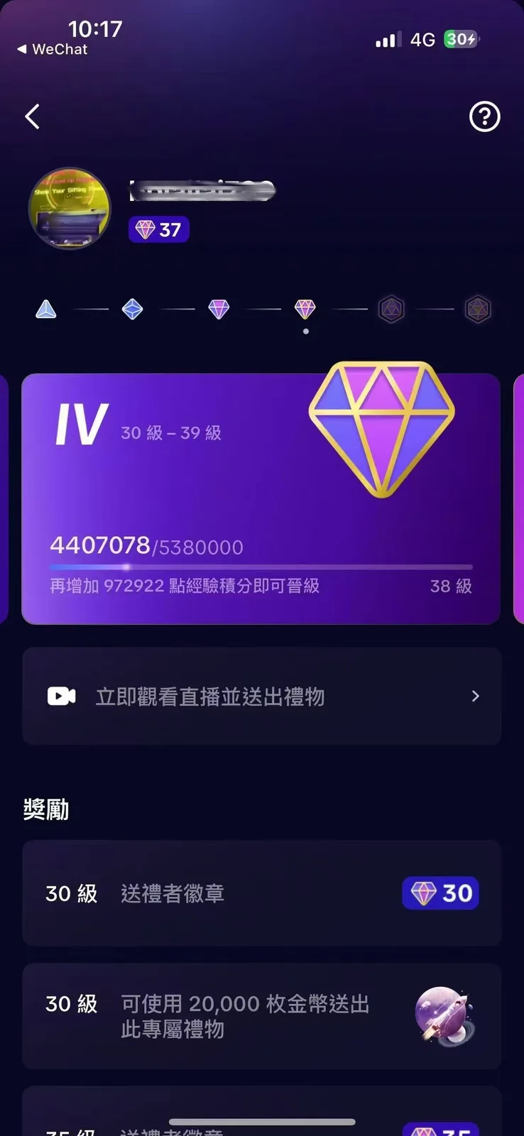 Noleggio Account TikTok con Badge Donatore Livello 37 — screenshot 1