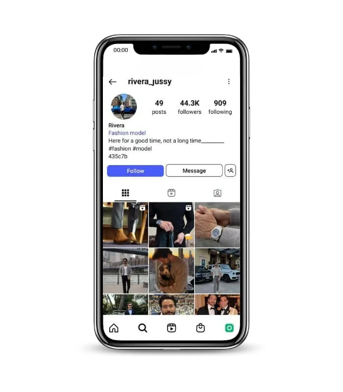 Instagram Account with 44,000 Followers Focused on Men's Fashion — screenshot 1