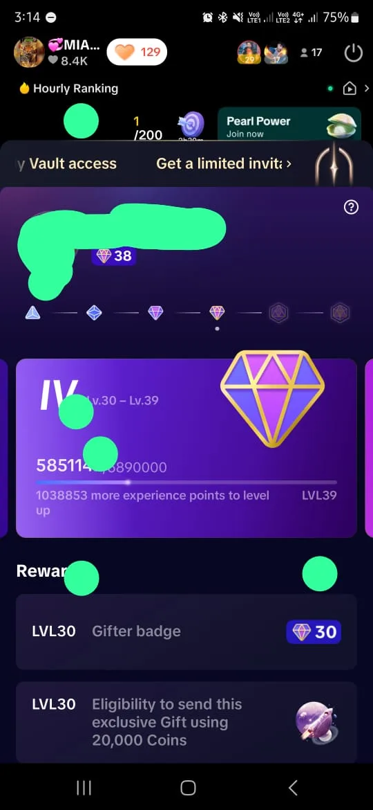 Noleggio Account TikTok con Badge Donatore Livello 38 — screenshot 1