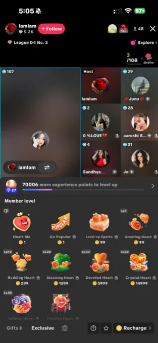 Cuenta TikTok con Insignia de Regalos Nivel 27 en Venta — captura de pantalla 1