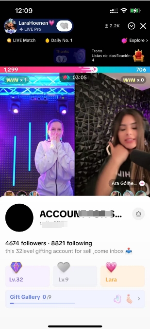tiktok level 32 gift accounts for sale platform